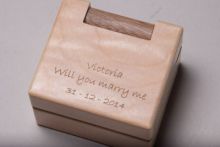 Engraved ring boxes